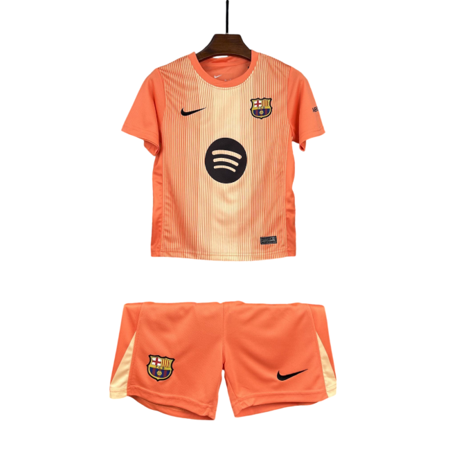 Barcelona Portero Laranja 25/26 Mini Conjunto para Niños