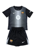 Barcelona Portero Preta 25/26 Mini Conjunto para Niños