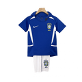 Brasil Away 2002 Mini Conjunto para Niños Retrô