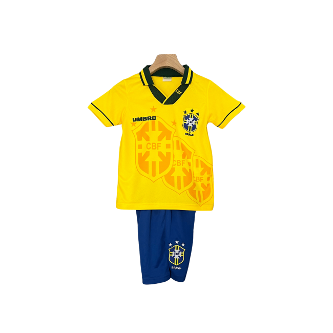 Brasil Home 1994 Mini Conjunto para Niños Retrô
