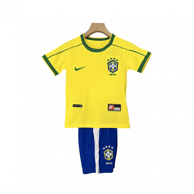 Brasil Home 1998 Mini Conjunto para Niños Retrô