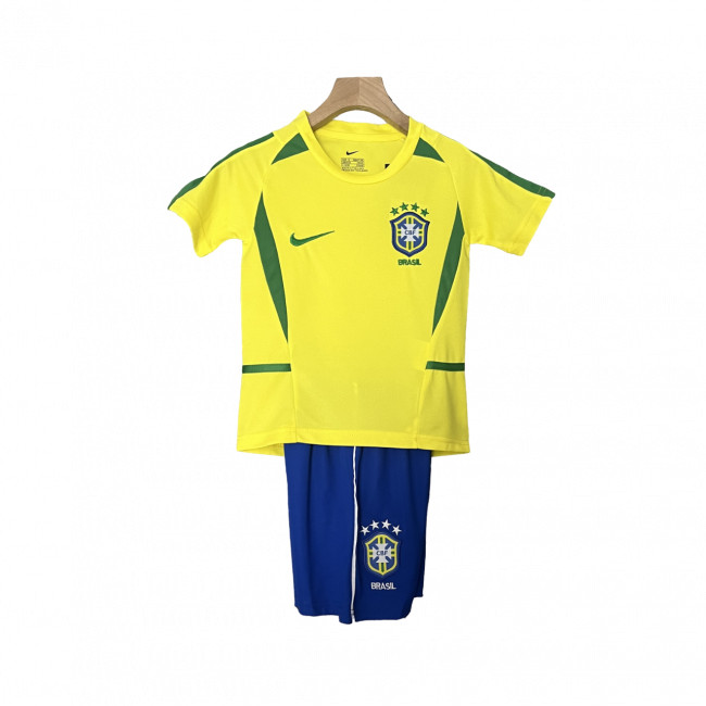 Brasil Home 2002 Mini Conjunto para Niños Retrô