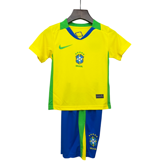 Brasil Home 25/26 Mini Conjunto para Niños