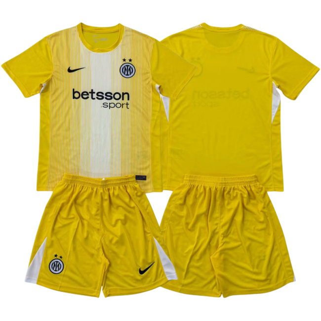 Inter de Milão Portero Amarelo 25/26 Mini Conjunto para Niños