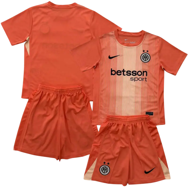 Inter de Milão Portero Laranja 25/26 Mini Conjunto para Niños