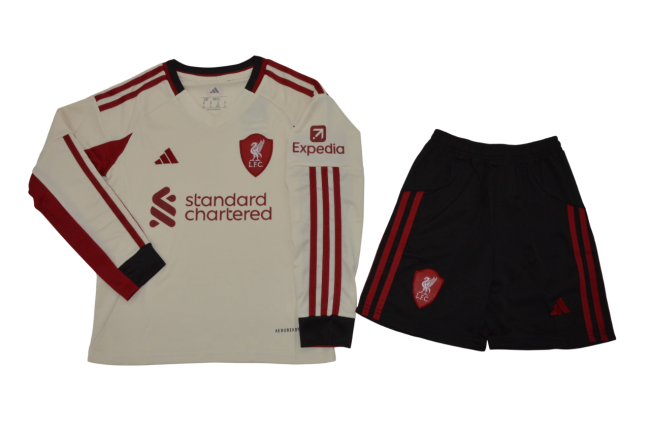 Liverpool Away Manga Longa 25/26 Mini Conjunto para Niños