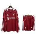 Liverpool Home Manga Longa 25/26 Mini Conjunto para Niños