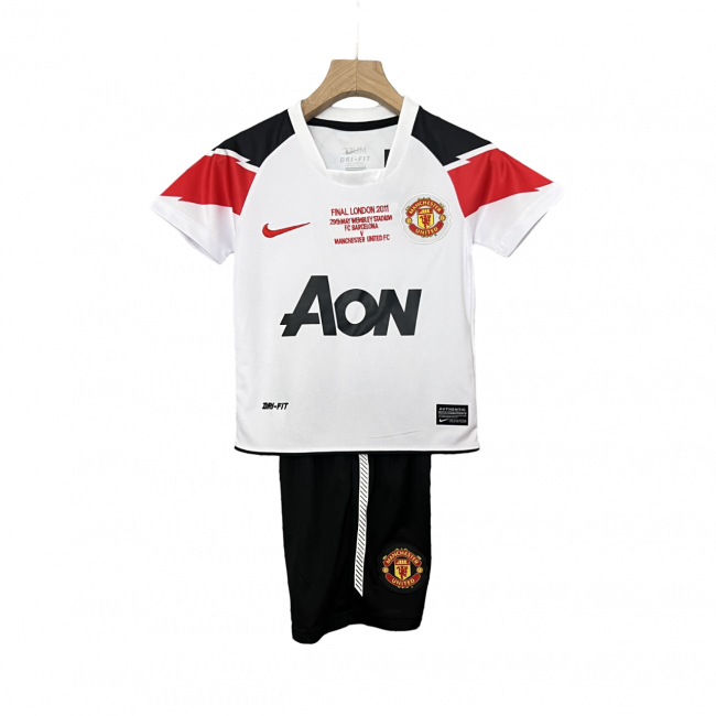 Manchester United Away 10/11 Mini Conjunto para Niños Retrô