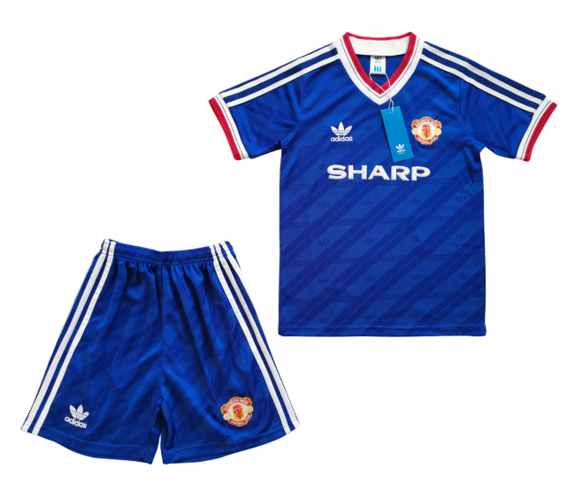 Manchester United Away 1986 Mini Conjunto para Niños Retrô
