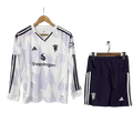 Manchester United Away Manga Longa 25/26 Mini Conjunto para Niños