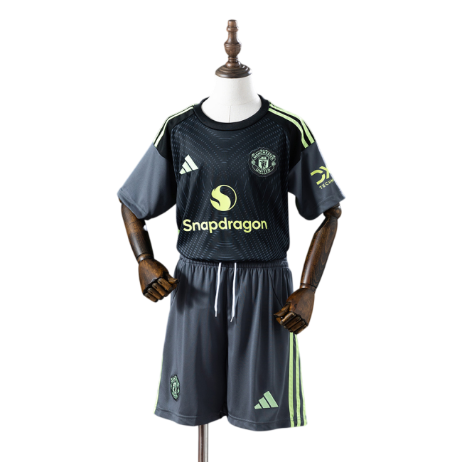 Manchester United Portero Preto 25/26 Mini Conjunto para Niños