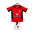 Manchester United Home 02/04 Mini Conjunto para Niños Retrô