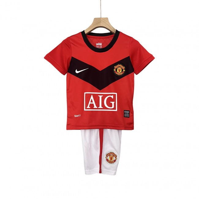 Manchester United Home 09/10 Mini Conjunto para Niños Retrô