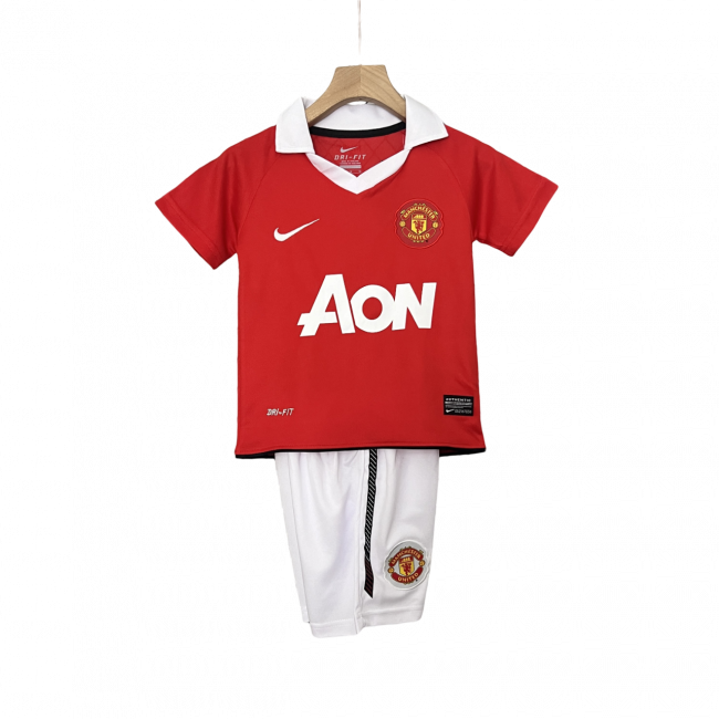 Manchester United Home 10/11 Mini Conjunto para Niños Retrô