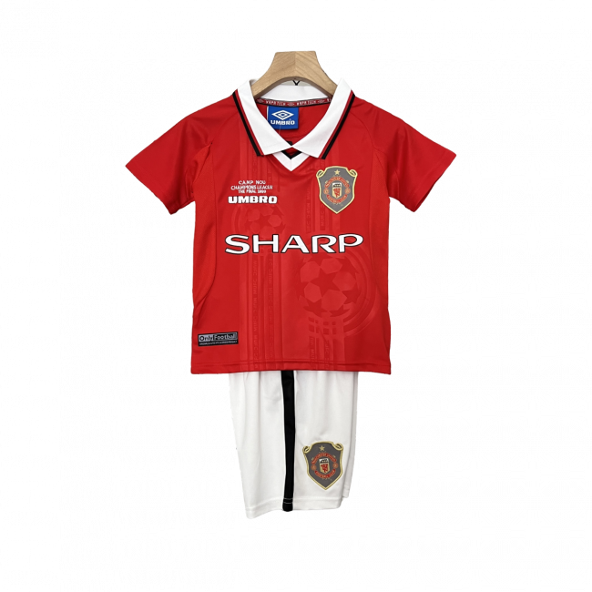 Manchester United Home 99/00 Mini Conjunto para Niños Retrô