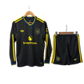 Manchester United Third Manga Longa 25/26 Mini Conjunto para Niños
