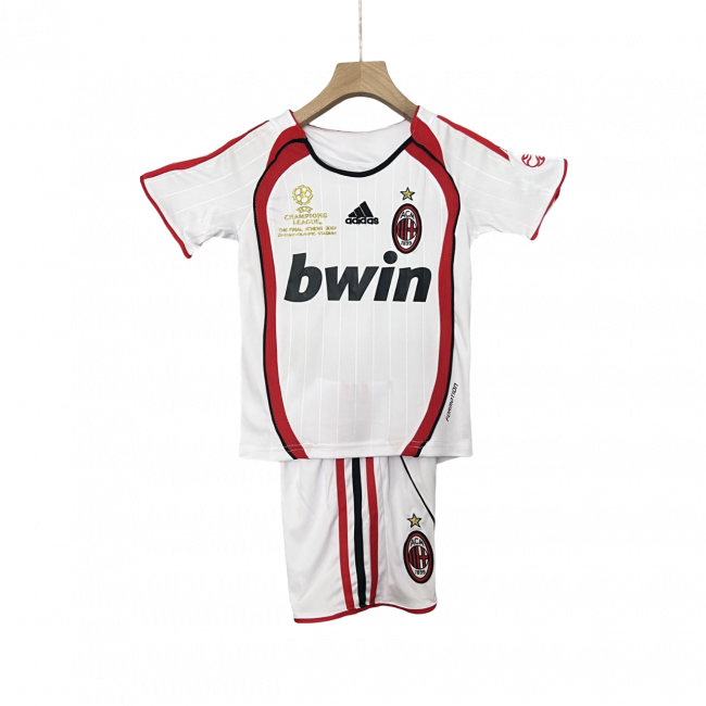 Milan Away 06/07 Mini Conjunto para Niños Retrô