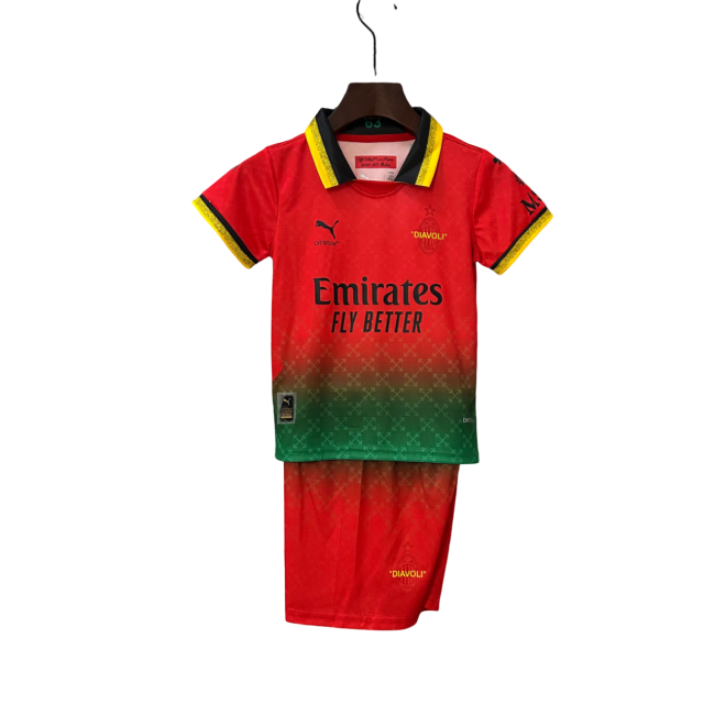 Milan Especial Vermelha 25/26 Mini Conjunto para Niños
