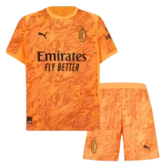 Milan Portero Laranja 25/26 Mini Conjunto para Niños