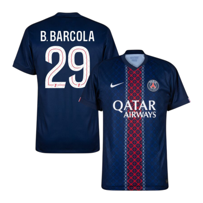 PSG Home 25/26 Mini Conjunto para Niños - B. BARCOLA #29