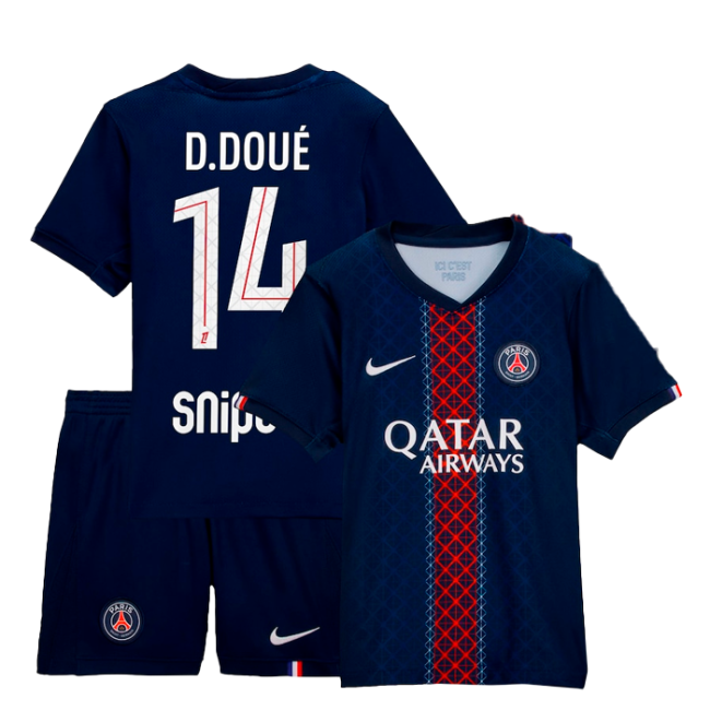 PSG Home 25/26 Mini Conjunto para Niños - D.DOUÉ #14