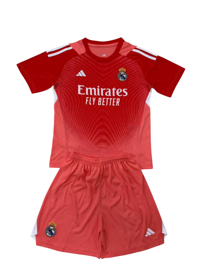 Real Madrid Portero Vermelho 25/26 Mini Conjunto para Niños