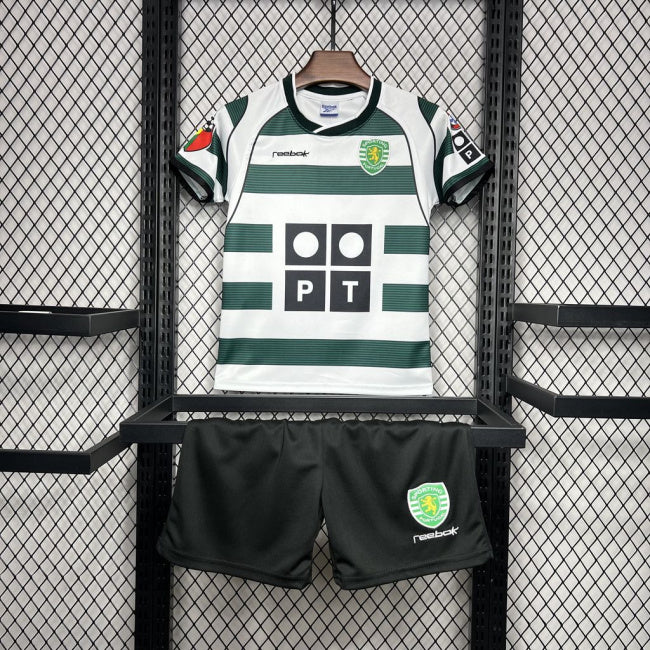 Sporting Lisboa Home 01/03 Mini Conjunto para Niños Retrô